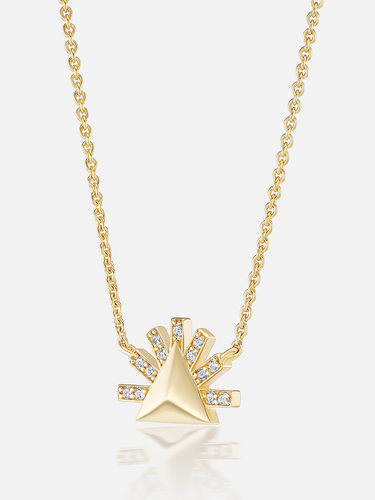 Tiny Sunburst Pendant Necklace