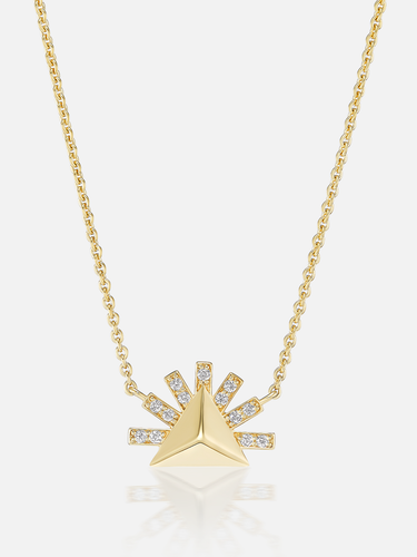 Tiny Sunburst Pendant Necklace