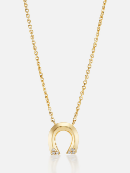 16-18" Tiny Horseshoe Pendant Necklace