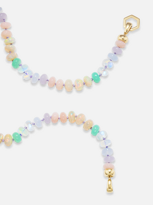 Original 18" Pastel Bead Foundation Necklace Tennis Clasp MCM