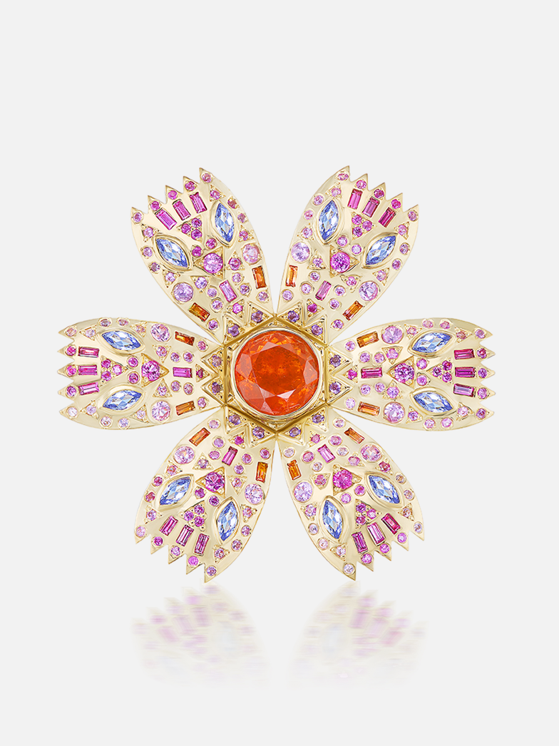 Poppy Ring Fire Opal