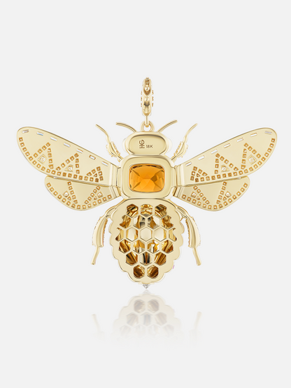 Bienenkönigin Anhänger Feueropal