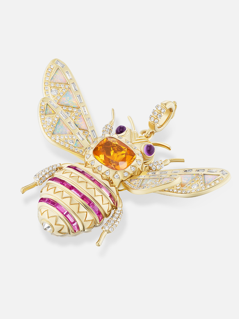 Queen Bee Pendant Fire Opal