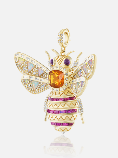 Bienenkönigin Anhänger Feueropal