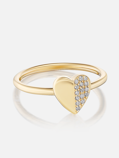 Tiny Heart Stacking Ring