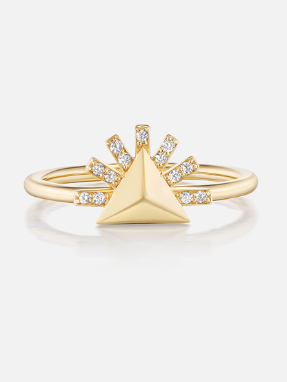 Tiny Sunburst Stacking Ring