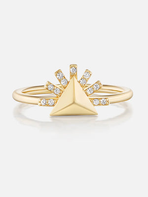 Tiny Sunburst Ring Size 6 MCM
