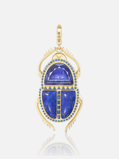 Major Scarab Pendant, Iolite Lapis