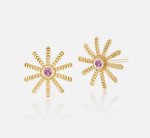 Winzige Sonnenblumen Ohrstecker Blau RTS 