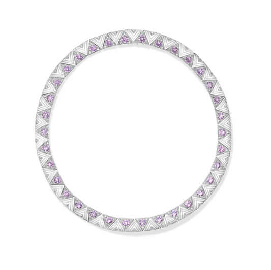 Masego Collar Platinum Garnet Diamond
