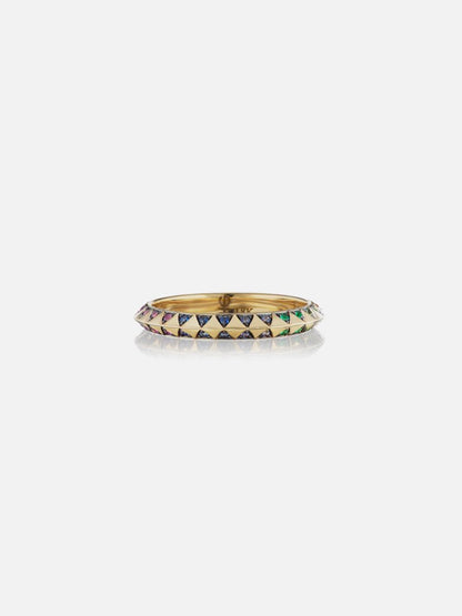 Skinny Talisman Rainbow Stacking Ring Size 8 MCM no BLK RH