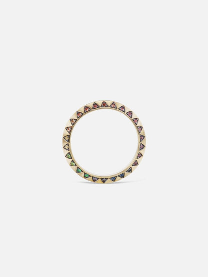 Skinny Talisman Rainbow Stacking Ring Size 8 MCM no BLK RH