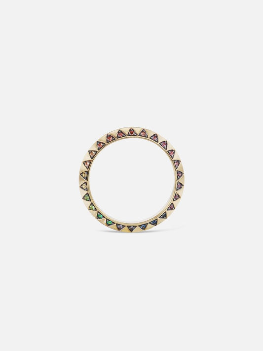 Skinny Talisman Rainbow Stacking Ring Size 8 MCM no BLK RH