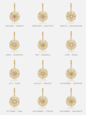 Mini Sun Sign Medallion Months