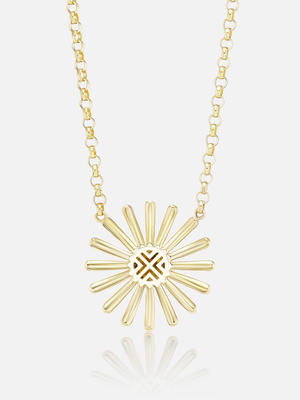 Mini Sunflower Pendant Necklace Pink MCM