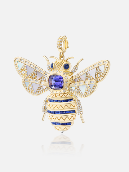 Bienenkönigin Anhänger Tansanit