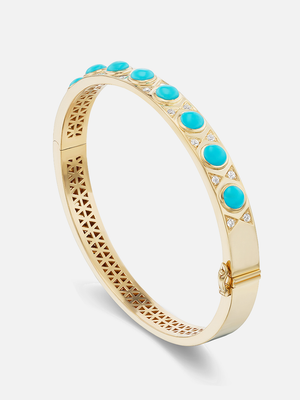 Turquoise Cabochon Bangle