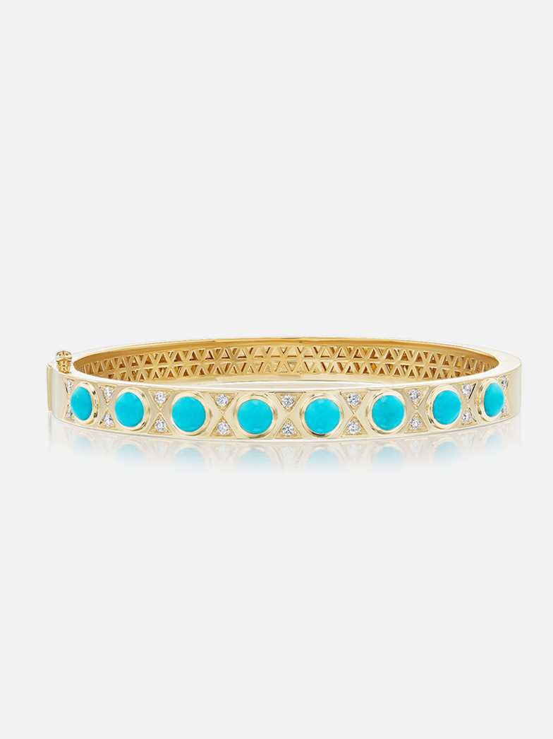 Turquoise Cabochon Bangle