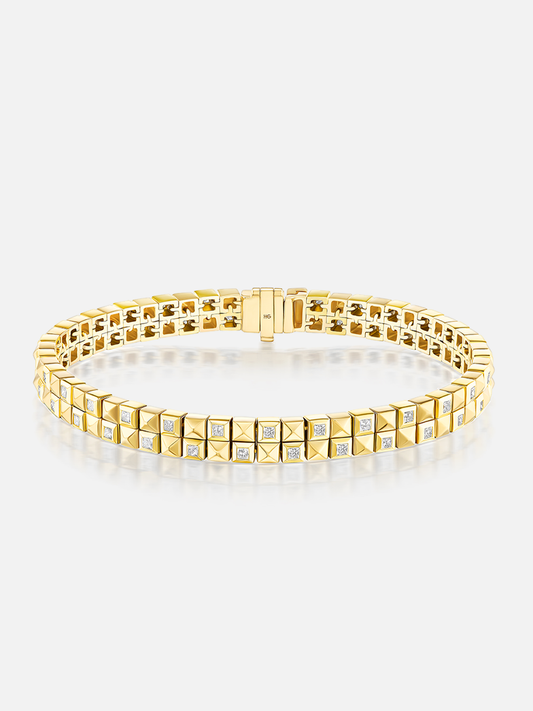 Checkerboard Tennis Bracelet Double