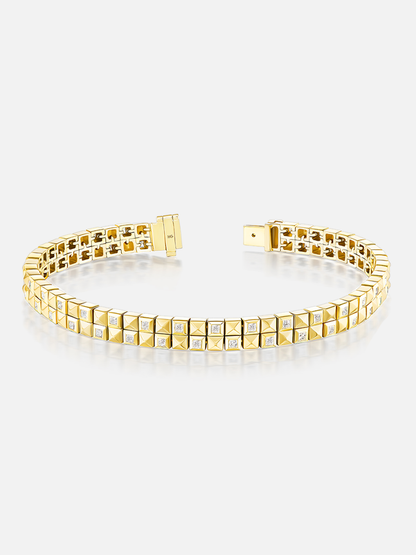 Checkerboard Tennis Bracelet Double