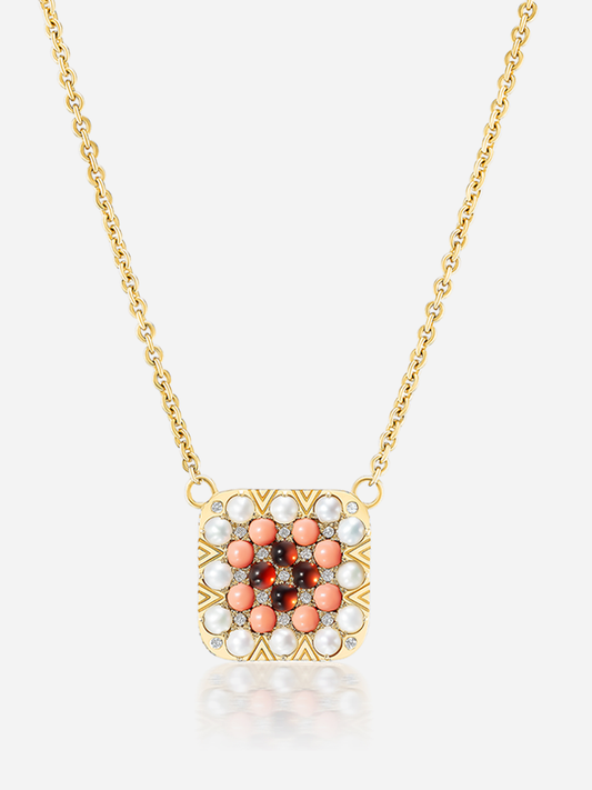 16-18" Granny Squares "Agnes" Pendant Necklace
