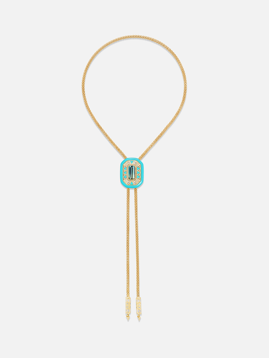 Sierra Bicolor Tourmaline Bolo Necklace 8.67ct