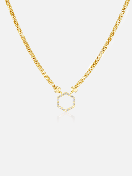 18" Lasso Chain Necklace Mixed Diamond Foundation