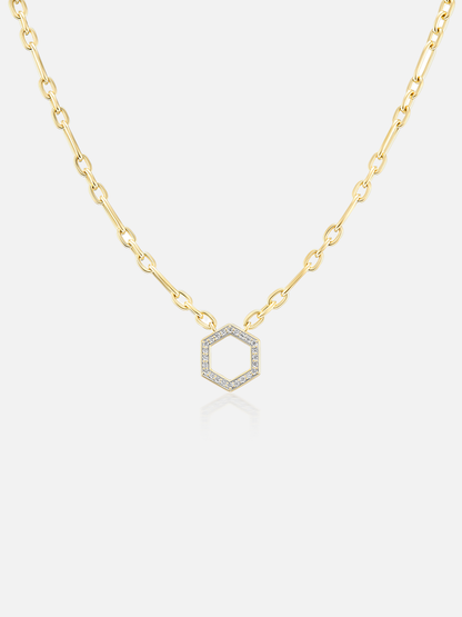 18" Mini Mixed Cable Chain Hexagon