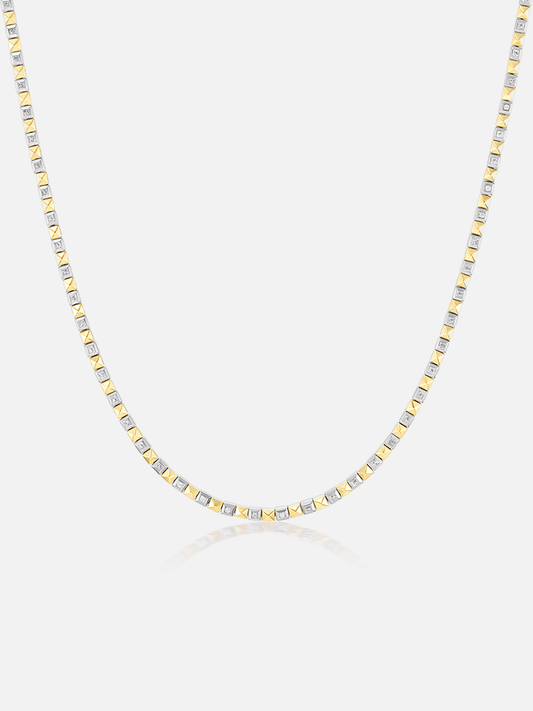 16" Checkerboard Tennis Necklace