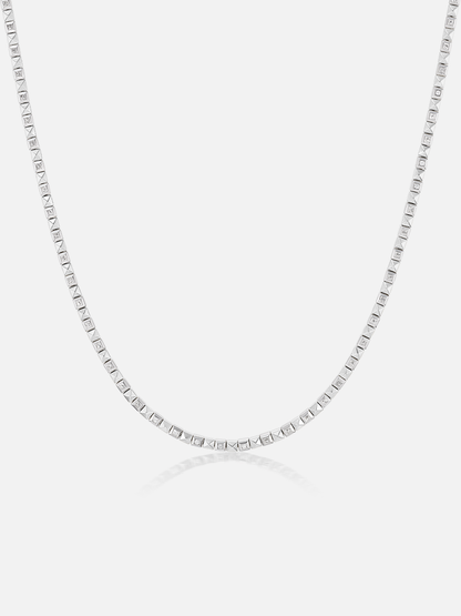 16" Checkerboard Tennis Necklace