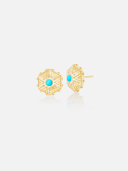 Concho Stud Earrings