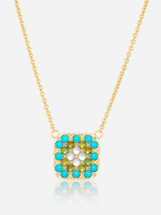 16-18" Granny Squares "Esther" Pendant Necklace