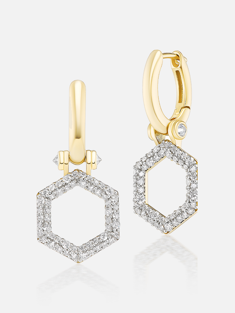 Foundation Huggie Earrings Diamond