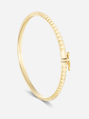 Skinny Talisman Textured Bangle