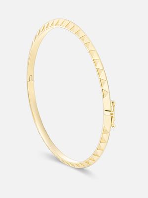 Skinny Talisman Textured Bangle