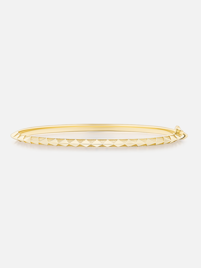 Skinny Talisman Textured Bangle