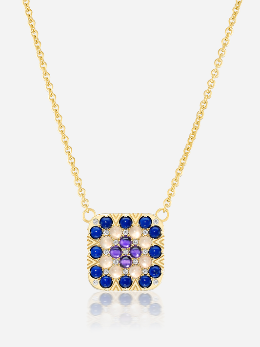 Granny Squares "Martha" Pendant Necklace