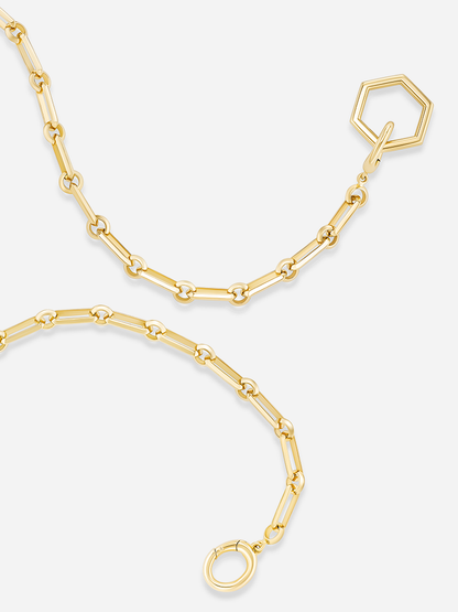 18" Knife Edge Link Chain Necklace