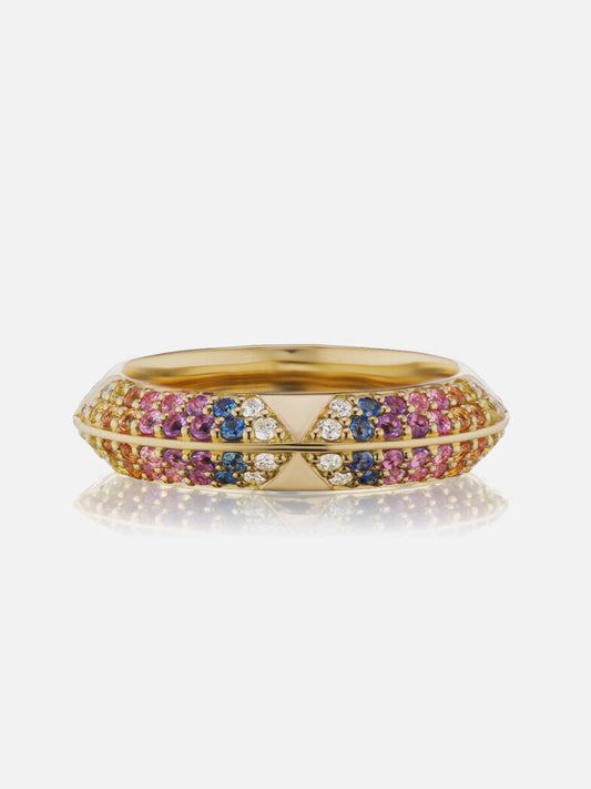 Rosa Pavé Knife Edge Band