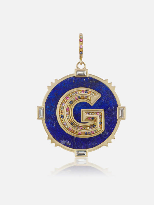Knife Edge Letter Medallion, "G"