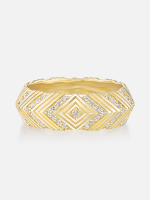 Masego Knife Edge Diamond Band Size 7 MCM