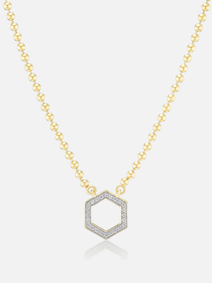 18" Mini Diamond Hexagon Foundation Ball Chain