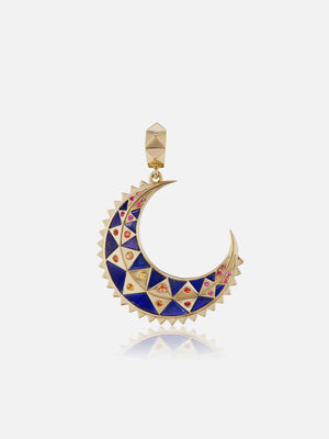 Mini Moon Pendant Lapis MCM
