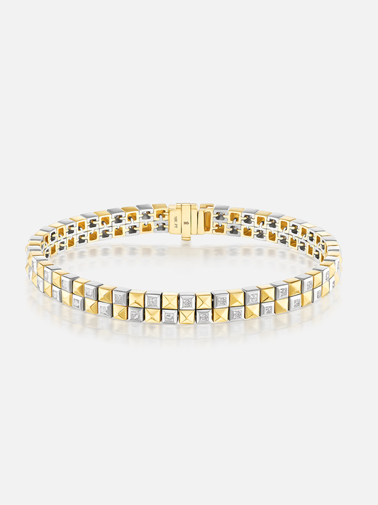 Checkerboard Tennis Bracelet Double