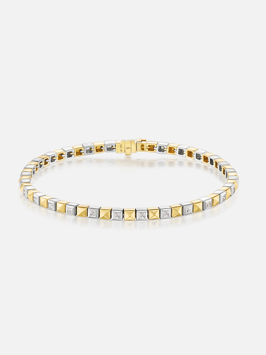 Checkerboard Tennis Bracelet Single