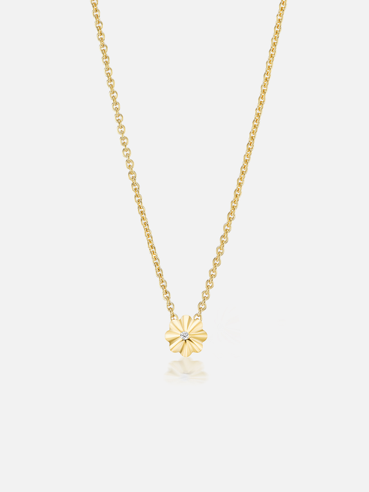 Tiny Concho Necklace Diamond