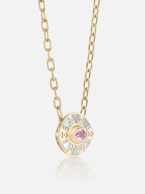Cleopatra's Eye Pendant Necklace Amethyst MCM