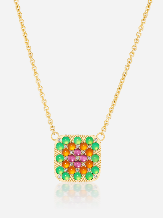 16-18" Granny Squares "Peggy" Pendant Necklace