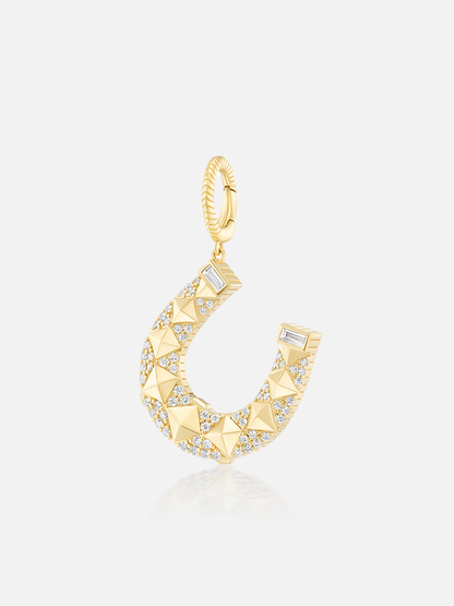 Studded Horseshoe Pendant