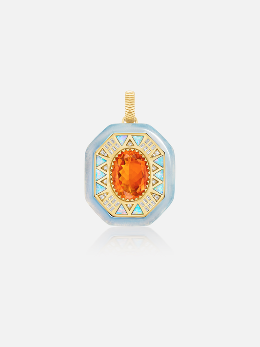 Yuba Fire Opal Pendant 9.02ct